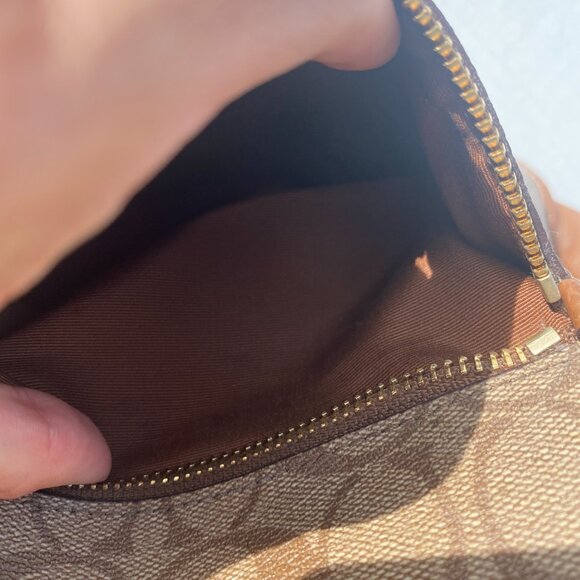 Coach Brown Signature Coated Canvas and Leather Harley Hobo - Picture 9 of 16